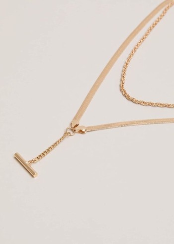 Phase Eight Gold Snake Chain T-Bar Jewellery Gold Canada | NLVEAH-437